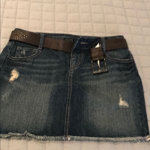 Apt 9 distressed denim mini skirt